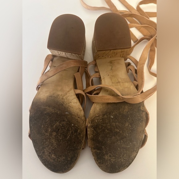 Marc Fisher Phoebe Suede Ankle Lace Up Sandal 8.5 - Picture 7 of 7